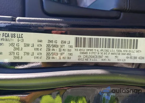 2019 Jeep Grand Cherokee Altitude 4X2 из США, поврежденный, VIN 1C4RJEAG4KC819947